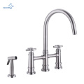 Aquacubic Modern Bathroom Widespread Double Handle Basin Mixer Faucet